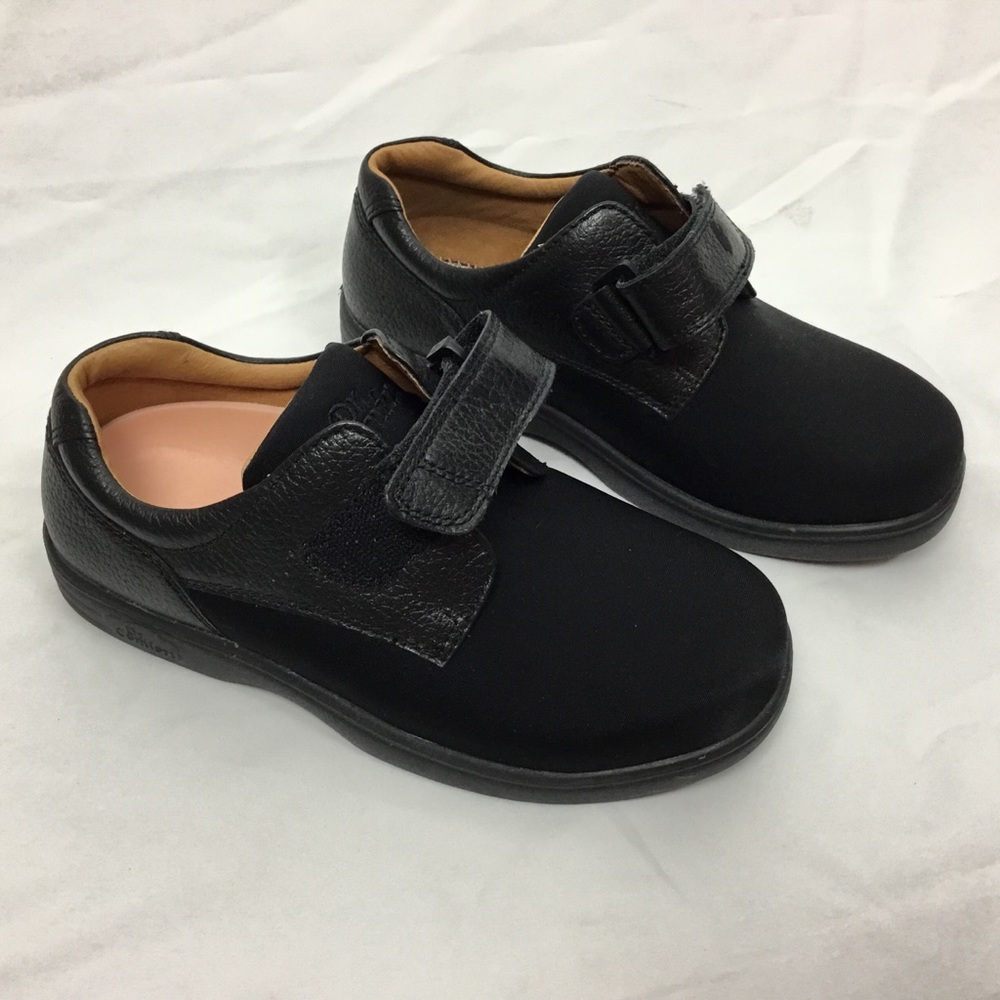 Dr. Comfort Women’s Shoes Black Stretchable Lycra & Leather Trim Sz 6.5 XW